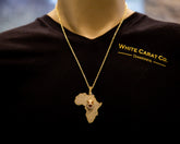 4.00 CT Diamond African Lion In Gold - White Carat - USA & Canada
